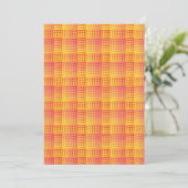 Red Yellow Checker Abstract Pattern Einladung (Stehend Vorderseite)
