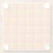 Red Yellow Checker Abstract Pattern Glasuntersetzer (Rückseite)