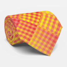 Red Yellow Checker Abstract Pattern