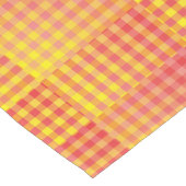 Red Yellow Checker Abstract Pattern Kurzer Tischläufer (Ecke)