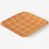 Red Yellow Checker Abstract Pattern Pappteller (Gewinkelt)