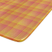 Red Yellow Checker Abstract Pattern Schneidebrett (Ecke)