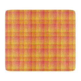 Red Yellow Checker Abstract Pattern Schneidebrett