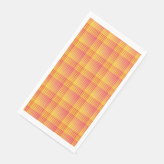 Red Yellow Checker Abstract Pattern Serviette (Ecke)