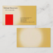 Red Yellow Consultant Business Card Visitenkarte (Vorne/Hinten)