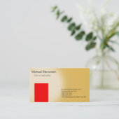 Red Yellow Consultant Business Card Visitenkarte (Stehend Vorderseite)