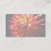 Red Yellow Dahlia Floral Business Card Visitenkarte (Rückseite)