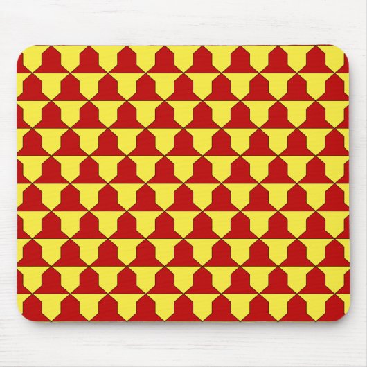 Red Yellow Ferrer Derby Heraldic Muster Mousepad (Vorne)