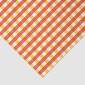 Red Yellow Gingham Karo Design Seidenpapier (Ausschnitt)