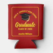 Red Yellow Graduate Custom Graduate Party Dosenkühler (Vorderseite)