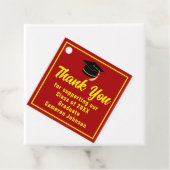 Red Yellow Graduate Custom Graduate Party Geschenkanhänger (Beispiel)