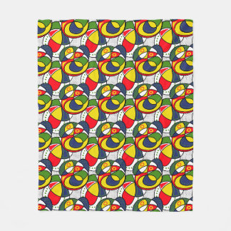 Red Yellow Green Beach Ball Fleece Blanka