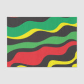 Red Yellow Green Black Rasta Wave Seidenpapier (Vorderseite)