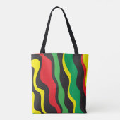 Red Yellow Green Black Rasta Wave Tasche (Rückseite)