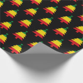 Red Yellow Green Black Rasta Weihnachtsbaum Geschenkpapier (Ecke)