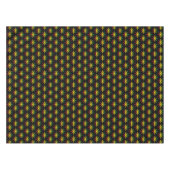 Red Yellow Green Black Snowflakes Pattern Rasta Tischdecke (Vorderseite (Horizontal))