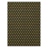 Red Yellow Green Black Snowflakes Pattern Rasta Tischdecke (Vorderseite)