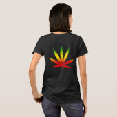 Red Yellow & Green Rasta Leaf Jamaika Jamaika T-Shirt (Schwarz voll)