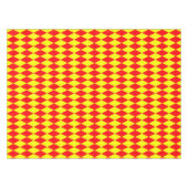 Red Yellow Harlequin Checkered Design  Tischdecke (Vorderseite (Horizontal))