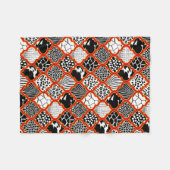 Red Yellow Hollywood Regywood Regency Animal Print Fleecedecke (Vorderseite (Horizontal))