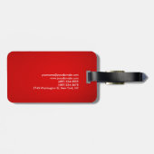 Red Yellow Modern Einzigartiger Berater Gepäckanhänger (Rückseite horizontal)