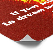 Red Yellow Motivierend Leaders Lion Poster (Ecke)