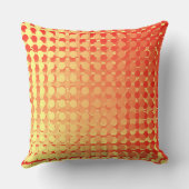 Red Yellow Multi Layer Polka Dot Fade Throw Pillow Kissen (Rückseite)