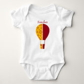 Red Yellow New Mexico Zia Hot Air Ballon Baby Strampler (Vorderseite)