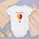 Red Yellow New Mexico Zia Hot Air Ballon Baby Strampler