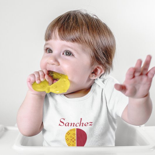 Red Yellow New Mexico Zia Hot Air Ballon Baby Strampler