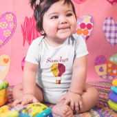 Red Yellow New Mexico Zia Hot Air Ballon Baby Strampler