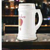 Red Yellow New Mexico Zia Hot Air Ballon Bierglas