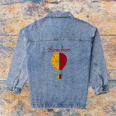 Red Yellow New Mexico Zia Hot Air Ballon Jeansjacke