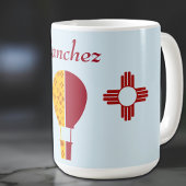 Red Yellow New Mexico Zia Hot Air Ballon Kaffeetasse