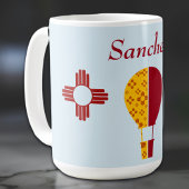 Red Yellow New Mexico Zia Hot Air Ballon Kaffeetasse
