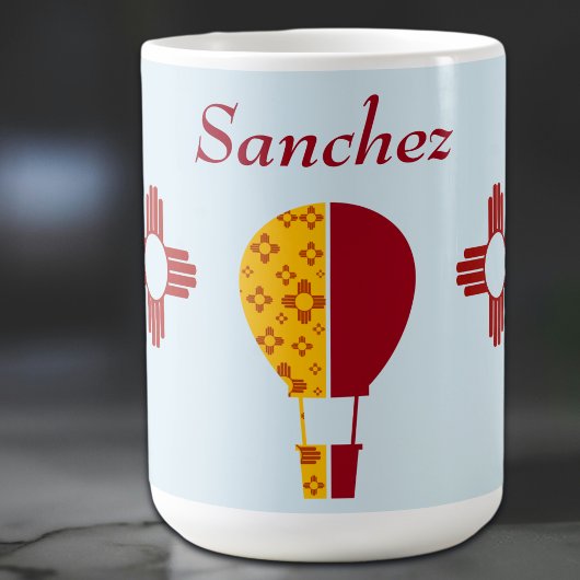 Red Yellow New Mexico Zia Hot Air Ballon Kaffeetasse
