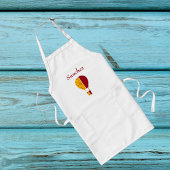 Red Yellow New Mexico Zia Hot Air Ballon Lange Schürze