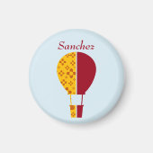 Red Yellow New Mexico Zia Hot Air Ballon Magnet (Vorne)