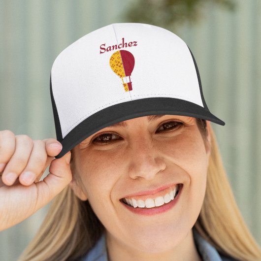 Red Yellow New Mexico Zia Hot Air Ballon Truckerkappe