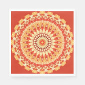 Red Yellow Orange Summer Sun Mandala Pattern Serviette (Vorderseite)