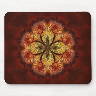 Red Yellow Orange Tan Fractal  Mousepad