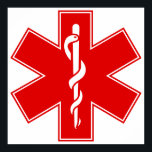 Red Yellow Orange White Nurse EMS Star of Life Poster<br><div class="desc">S. National Highway Traffic Safety Administration (NHTSA) (unter der Leitung des Verkehrsministeriums der Vereinigten Staaten, DOT). Traditionell in den Vereinigten Staaten wurde das Logo als Briefmarke der Authentifizierung oder Zertifizierung für Krankenwagen, Sanitäter oder andere EMS-Mitarbeiter verwendet. Auf internationaler Ebene vertritt sie die Einheiten und das Personal der medizinischen Notfalldienste (EMS)....</div>