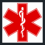 Red Yellow Orange White Nurse EMS Star of Life Poster<br><div class="desc">S. National Highway Traffic Safety Administration (NHTSA) (unter der Leitung des Verkehrsministeriums der Vereinigten Staaten, DOT). Traditionell in den Vereinigten Staaten wurde das Logo als Briefmarke der Authentifizierung oder Zertifizierung für Krankenwagen, Sanitäter oder andere EMS-Mitarbeiter verwendet. Auf internationaler Ebene vertritt sie die Einheiten und das Personal der medizinischen Notfalldienste (EMS)....</div>