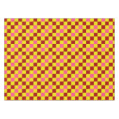 Red Yellow Pink Checkered Pattern Design  Tischdecke (Vorderseite (Horizontal))