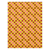 Red Yellow Pink Checkered Pattern Design  Tischdecke (Vorderseite)
