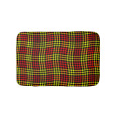 Red Yellow Plaid Checker Seamless Pattern Badematte (Vorderseite)