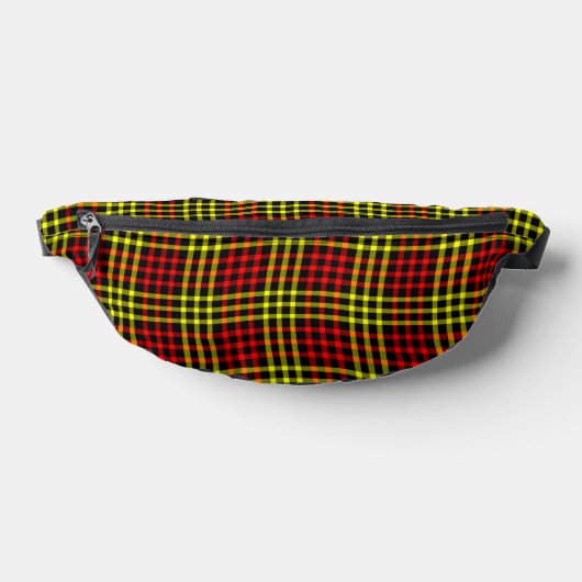 Red Yellow Plaid Checker Seamless Pattern Bauchtasche (Ablage )