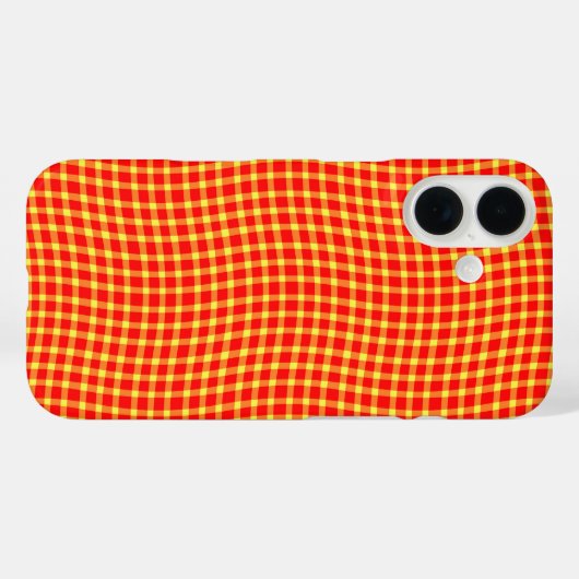 Red Yellow Plaid Checker Seamless Pattern Case-Mate iPhone Hülle (Rückseite (Horizontal))
