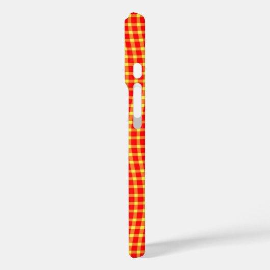Red Yellow Plaid Checker Seamless Pattern Case-Mate iPhone Hülle (Rückseite / Links)