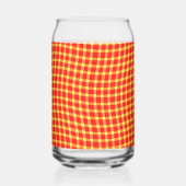 Red Yellow Plaid Checker Seamless Pattern Dosenglas (Vorderseite)